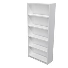 Zealand Commercial 5 Tier Bookcase White