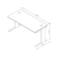 Zealand Electric Height Adjustable Desk 1500 x 700 White