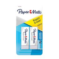 Paper Mate PVC Free Eraser White 2 Pack