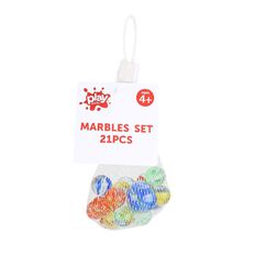Play Studio Marbles 21 Piece Assorted