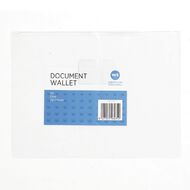 WS Zipper Document Wallet Clear Clear A3