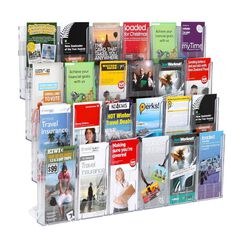 Deflecto Brochure Holder Lit Loc Wall Rack Kit 24 x DLE