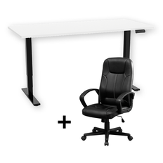 Workspace Office Adjustable Desk 1800 with FREE Valencia Highback Chair