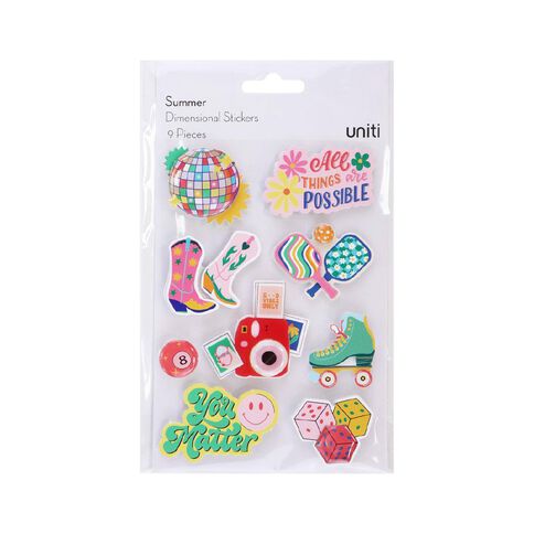 Uniti Summer Dimensional Stickers