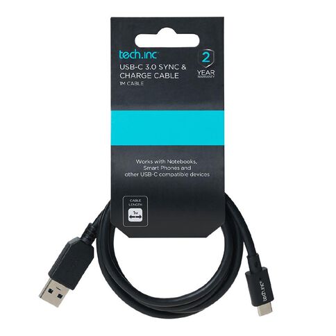 Tech.Inc USB-C 3.0 Cable 1m Black