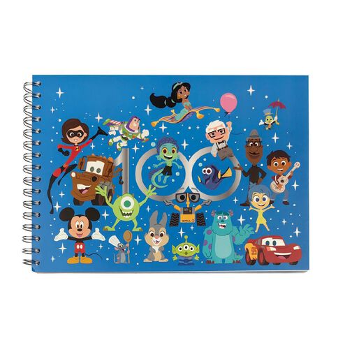 Disney 100 Sketch Book Hb Blue Mid