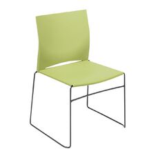 Eden Web Chair Avocado with Black Sled Frame