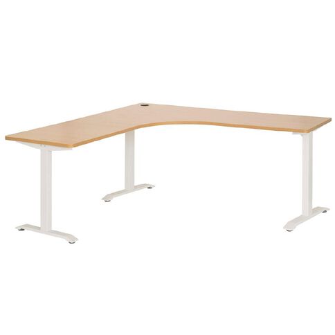 Jasper J Emerge Metal Leg Workstation 1500 Beech/White