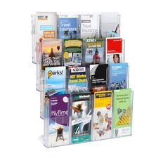 Deflecto Brochure Holder Lit Loc Wall Rack Kit 16 x DLE