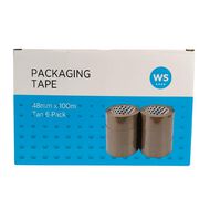 WS Packaging CSO Tape PP Acrylic 48mm X 100m 6 Pack