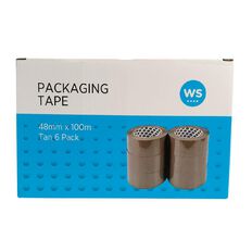 WS Packaging CSO Tape PP Acrylic 48mm X 100m 6 Pack