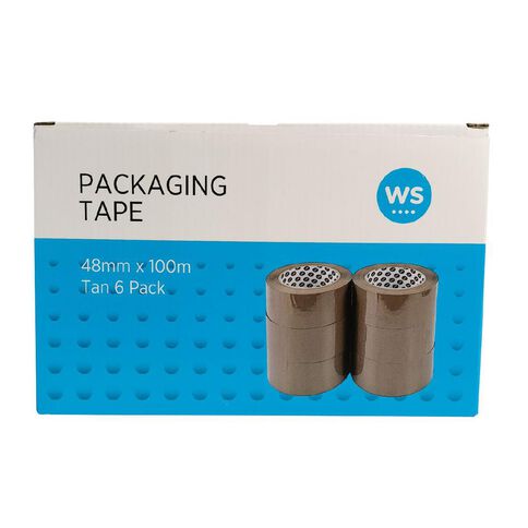 WS Packaging CSO Tape PP Acrylic 48mm X 100m 6 Pack