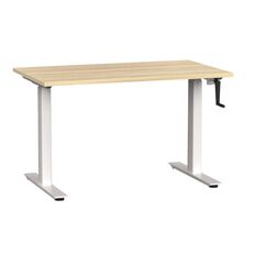 Agile Height Adjustable Desk 1200 Atlantic Oak/White