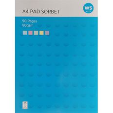 WS Paper Pad Sorbet A4 90 Page 80gsm