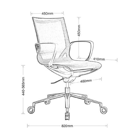 Eden Float Full Mesh Chair with Arms & Aluminium Base