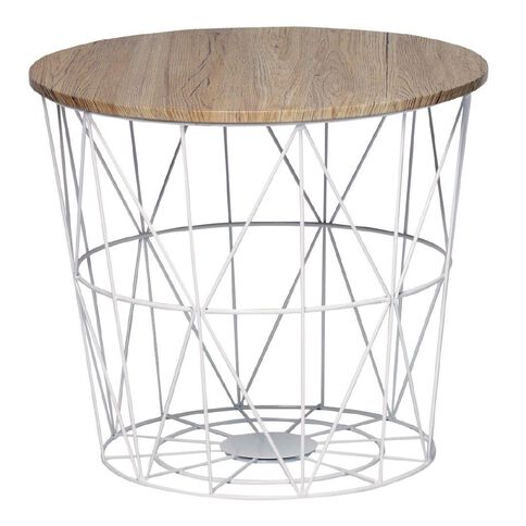 Living & Co Wire Side Table White