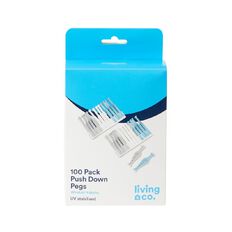 Living & Co Push Down Pegs Assorted 100 Pack