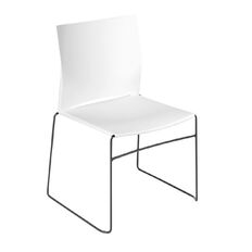 Eden Web Chair White with Black Sled Frame