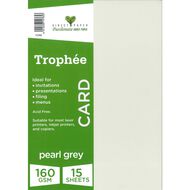 Trophee Card 160gsm Pearl Grey A4 15 Pack