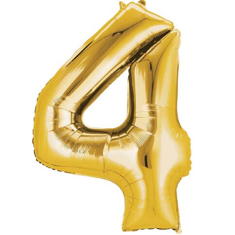 Anagram #4 Foil Balloon Supershape 36in Gold