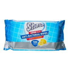 Shotz Anti-bacterial Wipes 100 Pack