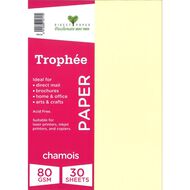 Trophee Paper 80gsm Chamois A4 30 Pack