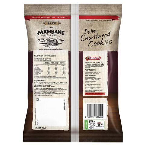 Arnott's Farmbake Butter Shortbread 310g