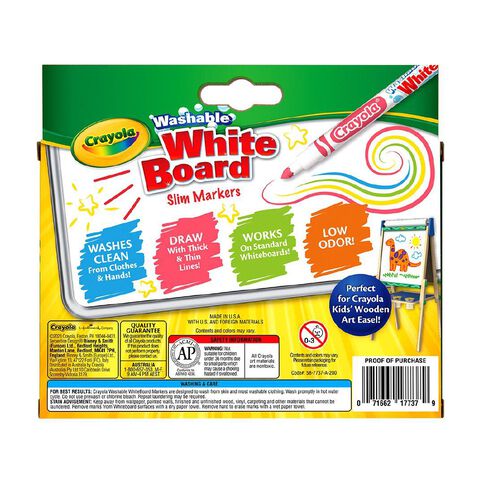 Crayola Whiteboard Washable Slim Markers