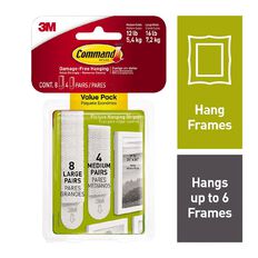 Command Picture Hanging Strips Large/Medium Value Pack