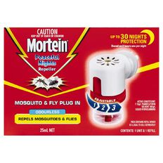 Mortein Peaceful Nights Mosquito & Fly Plug In Prime Pack 25ml