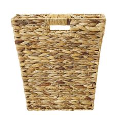 Living & Co Water Hyacinth Square Basket Natural Medium