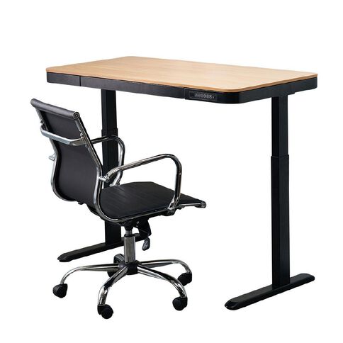 Workspace 1200Mm Adjustable Desk With Wood Look Top