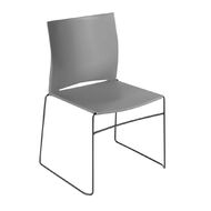 Eden Web Chair Grey with Black Sled Frame