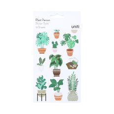 Uniti Plant Person Mini Sticker Book 18 Sheets