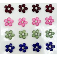 Uniti Adhesive Gem Flowers 16 Pieces