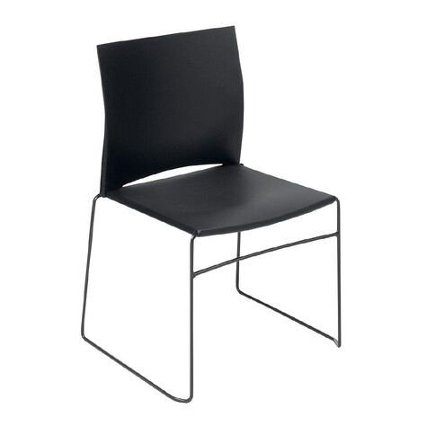 Eden Web Chair Black with Black Sled Frame