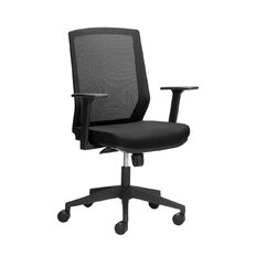 Chair Solutions Work-mesh Chair With Arms Black Fabric