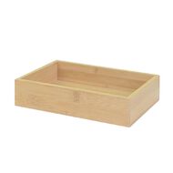 Living & Co Naturals Bamboo Small & Wide Deep Drawer Organiser Brown