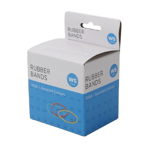 WS Rubber Bands Assorted 100g