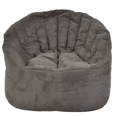 Living & Co Bean Bag Chair Cover Grey Suede Look 200L
