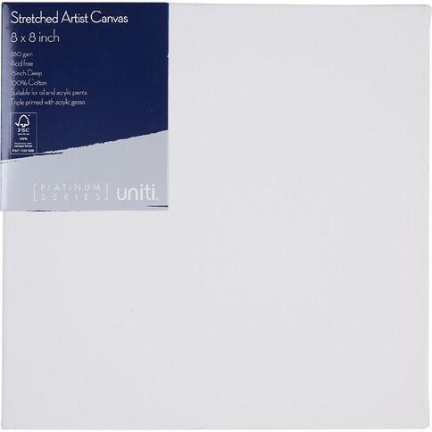 Uniti Plat Canvas 8 Inch x 8 Inch 380gsm