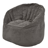 Living & Co Bean Bag Chair Cover Grey Suede Look 200L