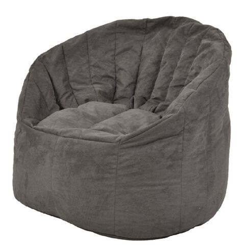 Living & Co Bean Bag Chair Cover Grey Suede Look 200L