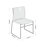 Eden Web Chair Grey with Black Sled Frame