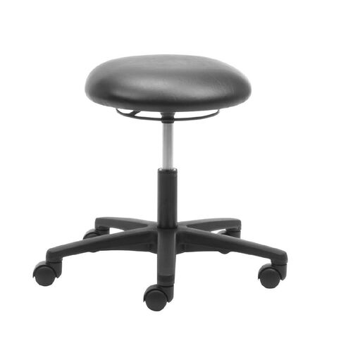 Chair Solutions Alpha Button Stool Black Vinyl