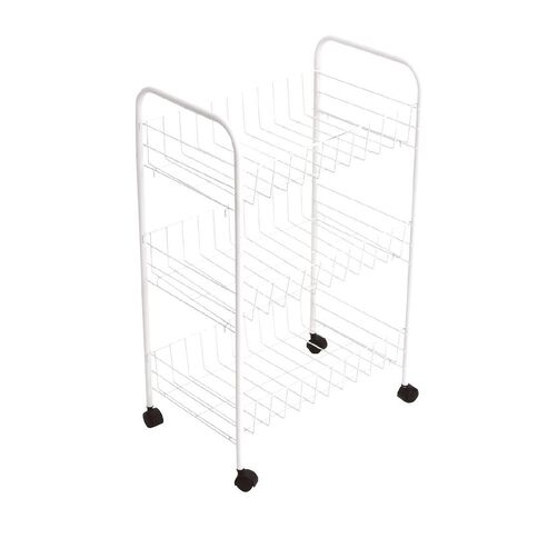 Living & Co 3 Tier Basket Trolley White