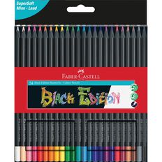 Faber-Castell (FSC) Black Edition Colour Pencil Box of 24 Assorted