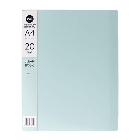 WS CPOP Clearbook 20 Leaf Blue Blue Mid A4