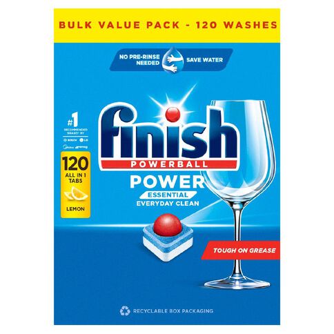 Finish Power Essential Dishwashing Tablets Lemon Sparkle 120 Pack