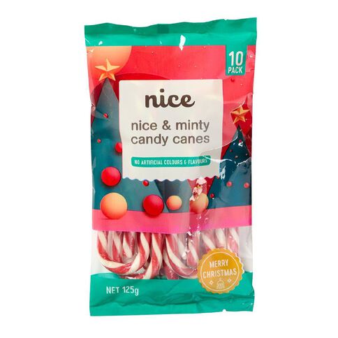 Nice Nafnac Minty Candy Canes 10 Pack 125g